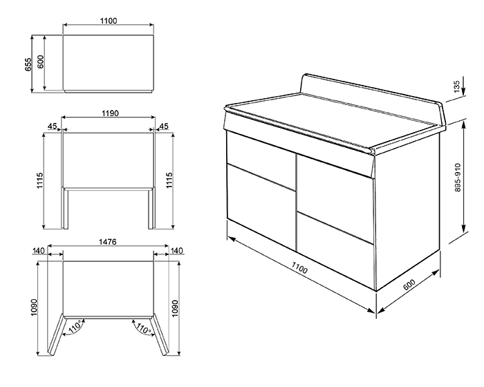 SMEG เตาปรุงอาหาร แบบตั้งพื้น รุ่น TR4110P1 SMEG เตาปรุงอาหาร แบบตั้งพื้น รุ่น TR4110P1
