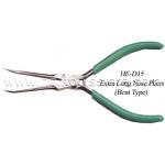 คีมปากแหลม ยาวมินิ ด้ามเขียว งอ HE-D15-6" KEIBA