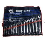 ประแจแหวนข้างปากตายชุด 14ตัว (1215MR) ยี่ห้อ KING TONY