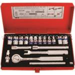 ชุดลูกบ๊อก ขนาด 1/4 18ตัวชุด รุ่น 2518MR KING TONY