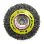 แปรงขัดลวด ขนาด 4 นิ้ว หน่า 6 หุน รู 4 หุน ยี่ห้อ KEIBA