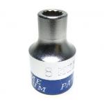 ลูกบ็อกสั้นขาว รู 1/2, 12 เหลี่ยม ยี่ห้อ KING TONY ( รูสี่หุน สิบสองเหลี่ยมสั้น)