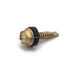 สกรูหัวเหลี่ยมปลายสว่านติดแหวนยาง