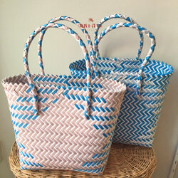 กระเป๋าสาน พลาสติก 👜