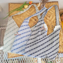 กระเป๋าผ้า ถุงผ้า แฟชั่น สะพายไหล่ shopping bag คละสี 🌳