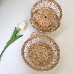 จานหวายขอบขด ที่รองแก้ว✨