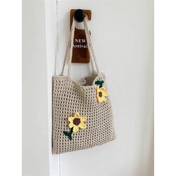 กระเป๋าสะพาย กระเป๋าถัก กระเป๋าเกาหลี กระเป๋าทานตะวัน 🌻