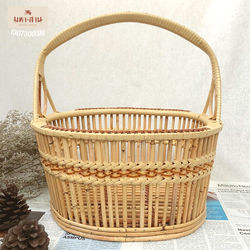 ตะกร้าหวาย กลาง โปร่ง (1307300381)