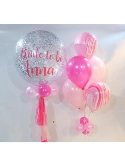 Bride to Be Balloon Set (24นิ้ว 1ลูกกลาง 1 ใบ+ ช่อ12 นิ้ว 1ช่อ 5 ใบ)