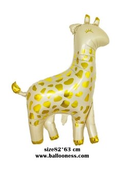 ลูกโป่งยีราฟทอง /Gold Giraffe Foil Balloon