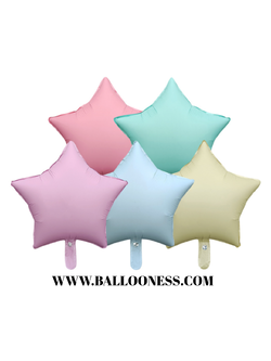 ลูกโป่งฟอยล์ดาว ขนาด18นิ้ว สีพาสเทล