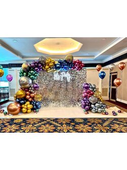 เซทแบลคดรอปฉากวิ้งโทนสีคัลเลอร์ฟูลโครเมี่ยม สีสันสวยงาม