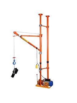 เครนยกของภายใน ขนาดเล็ก มินิ ใช้กับระเบียง ห้องแถว อาคารพาณิชย์ ยกได้เยอะสุด 800kg. สลิ้งยาว 100เมตร ใช้ไฟ 220v