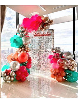 เซทลูกโป่งแบลคดรอปฉากวิ้งค์ สวยหรู