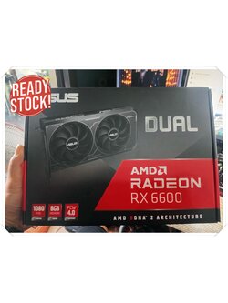 (* มือ 2 สภาพใหม่ ประกันอีกนาน) การ์ดจอ VGA ASUS DUAL RX 6600 8GB GDDR6
