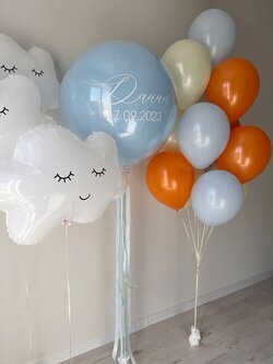 เซทลูกโป่ง ขนาด 36นิ้ว + ช่อลูกโป่ง 12ลูก 1ช่อ + ลูกโป่งฟอยล์ก้อนเมฆ 3ใบ