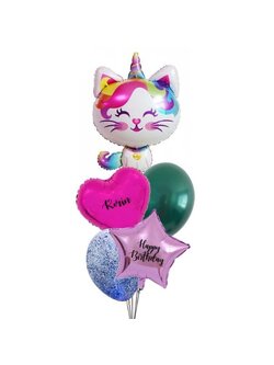 ช่อลูกโป่งแมวยูนิคอร์น