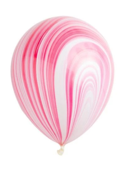 ลูกโป่งหินอ่อน 11 นิ้ว สีชมพู /11 Qualatec Marble Pink 1แพค 25 ใบ