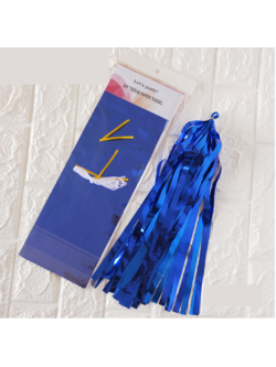 พู่กระดาษสีน้ำเงินเงา มี 5 ชิ้นต่อ 1แพ็ค