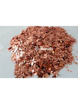 กระดาษฟอยสีโรสโกลตัดละเอียด กระดาษโปรยติดลูกโป่ง กระดาษโปรยงานแต่งงาน (กลิตเตอร์ฺใส่ในลูกโป่ง กากเพชรลูกโป่ง) 100 กรัม