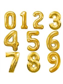 ลูกโป่งตัวเลขขนาด 40 นิ้ว สีทอง