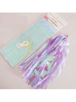 พู่กระดาษสีม่วงอ่อนมุกเงา Pearl Light Purple 5 ชิ้นต่อ 1 แพ็ค