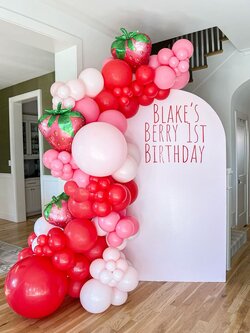 แบลคดรอปวันเกิด ตรีมสตอเบอรี่ สดใส น่ารักๆ