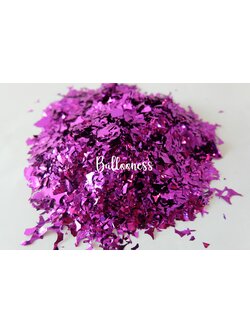 กระดาษฟอยสีม่วงตัดละเอียด กระดาษโปรยติดลูกโป่ง กระดาษโปรยงานแต่งงาน (กลิตเตอร์ฺใส่ในลูกโป่ง กากเพชรลูกโป่ง) 100 กรัม