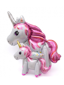 ลูกโป่งฟอยล์ยูนิคอร์น4มิติตั้งพื้น / 4D Unicorn Balloon