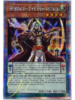 Yugioh [CR02-AE019] Wisdom-Eye Magician (Quarter Century Secret Rare)