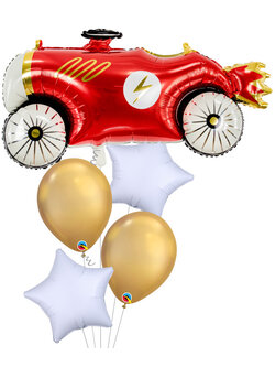 ช่อลูกโป่งวันเกิดรถสีแดง