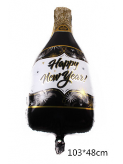 ลูกโป่งแชมเปญHappy New Year 18นิ้ว (103*48 cm)