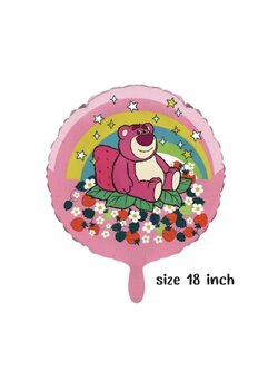 ลูกโป่งฟอยล์วงกลมหมีล็อตโซ่