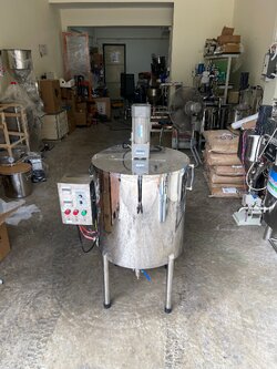 🔧 เครื่องกวนครีม ถังกวนควบคุมอุณหภูมิ ถังสแตนเลส หม้อต้มไฟฟ้า 100L พร้อมระบบฮีตเตอร์ทำความร้อน 12456