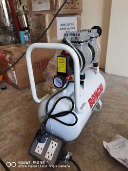 14843 ปั๊มลมเก็บเสียง BONCHI. 30 ลิตร