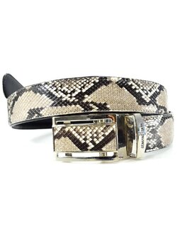 เข็มขัดหนังงูแท้ สีธรรมชาตื