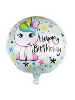ลูกโป่งฟอยล์ Happy Birthday ยูนิคอร์น