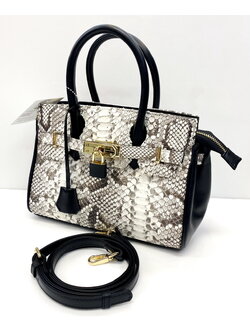 กระเป๋าถือหนังงูหลามแท้ มีสายสะพาย