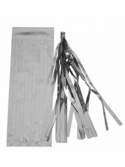 พู่กระดาษ สีเงินเงา(1แพค มี 5 ชิ้น)