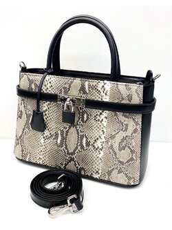 กระเป๋าถือหนังงูหลามแท้ มีสายสะพาย