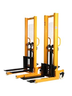 🌈15475Hand Stacker รถยกไฮดรอลิก (รถยกสูงแบบมือโยก หรือเท้าเหยียบ) 1 ตัน/ยกสูง1.6เมตร รถยกพาเลท