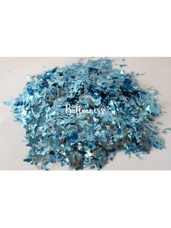 กระดาษฟอยสีฟ้าอ่อนตัดละเอียด กระดาษโปรยติดลูกโป่ง กระดาษโปรยงานแต่งงาน (กลิตเตอร์ฺใส่ในลูกโป่ง กากเพชรลูกโป่ง) 100 กรัม