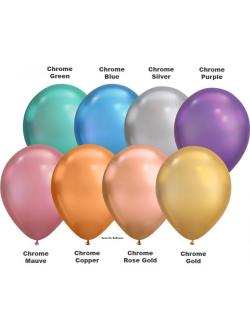 ลูกโป่ง11 นิ้ว Chrome USA มีทุกสี 1 แพค/100 ใบ