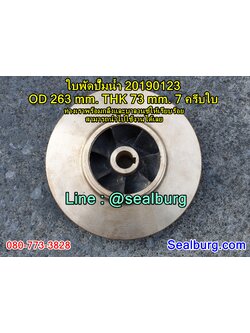 ใบพัดปั๊มน้ำ 20190123 OD 263 mm. THK 73 mm.