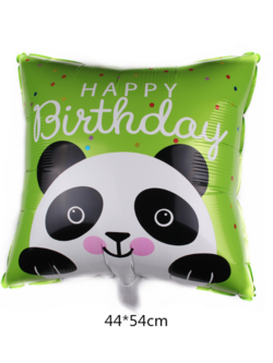 ฟอยวันเกิดลายหมีแพนด้า/Foil Happy Birthday Panda Size 44*54 Cm