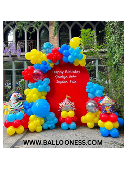 เซทแบลคดรอปวันเกิด ตรีมงานโรงละครสัตว์ น่ารักๆ