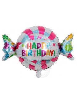 ลูกโป่งฟอย ลายลูกอแคนดี้HBD