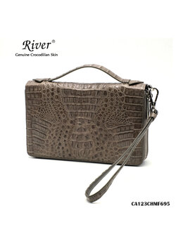 กระเป๋าหนังจระเข้ ส่วนหลัง สีทรูป แบบหนีบ