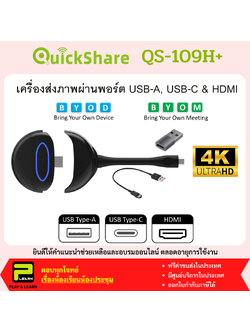 Quickshare QS109H+ 4K 3-in-1 Sender รองรับ BYOD & BYOM