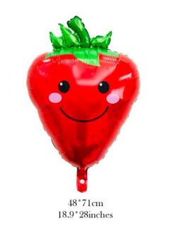 ลูกโป่งฟอยสตอเบอรี่ / Strawberry Foil Balloon (48*71cm)